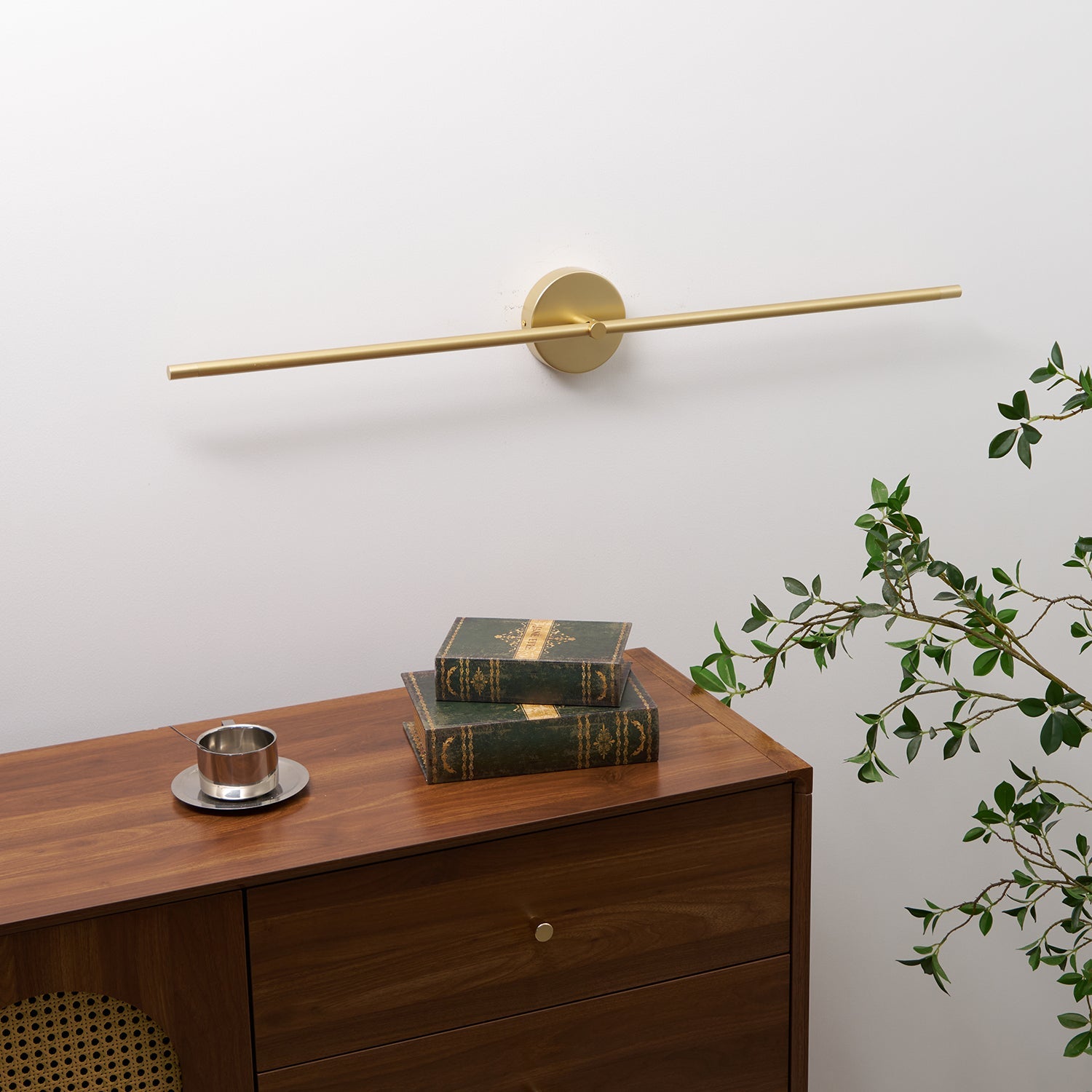 Edge Lineaire LED Wandlamp – 68/98/128 cm – Zwart/Goud – Warm/Neutraal/Koel Wit – Dimbaar Beschikbaar – Badkamer/Spiegel/Kunstverlichting | Sansoti