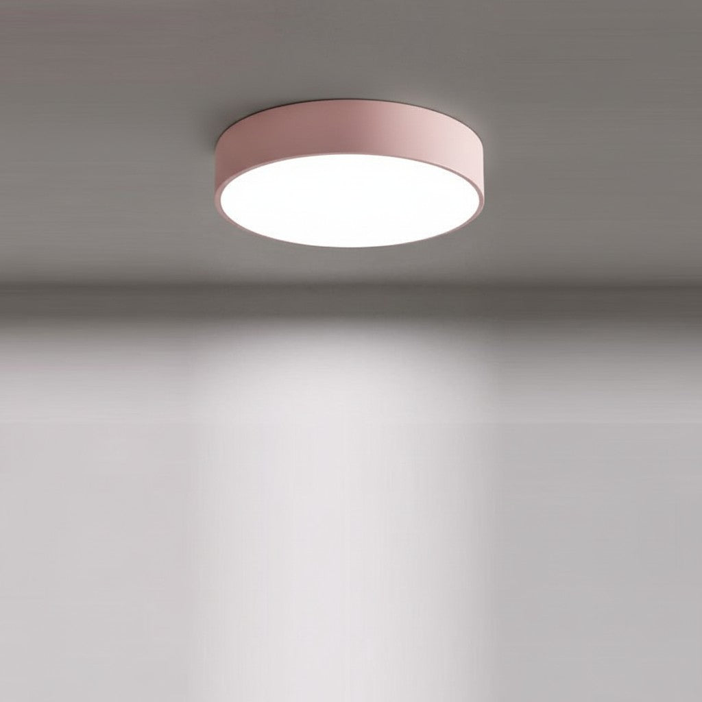 Runde Deckenleuchte mit Eisenrahmen und sanfter LED-Beleuchtung für Wohnzimmer und Schlafzimmer im modernen Stil | Sansoti