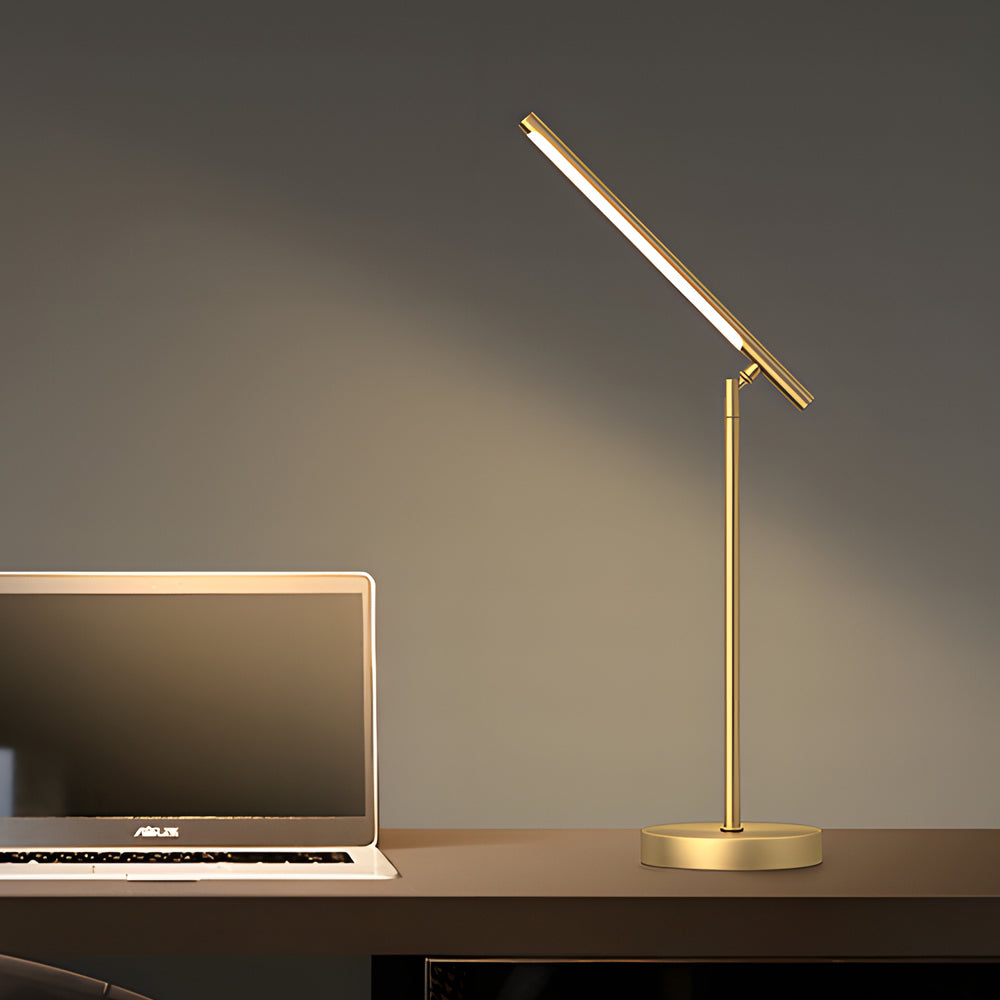 Bureaulamp Verstelbaar LED 3 Lichtkleuren Minimalistisch Metaal Warm Zwart Koper Energie-zuinig Werklamp Kantoor Thuiswerk Moderne Design | Sansoti