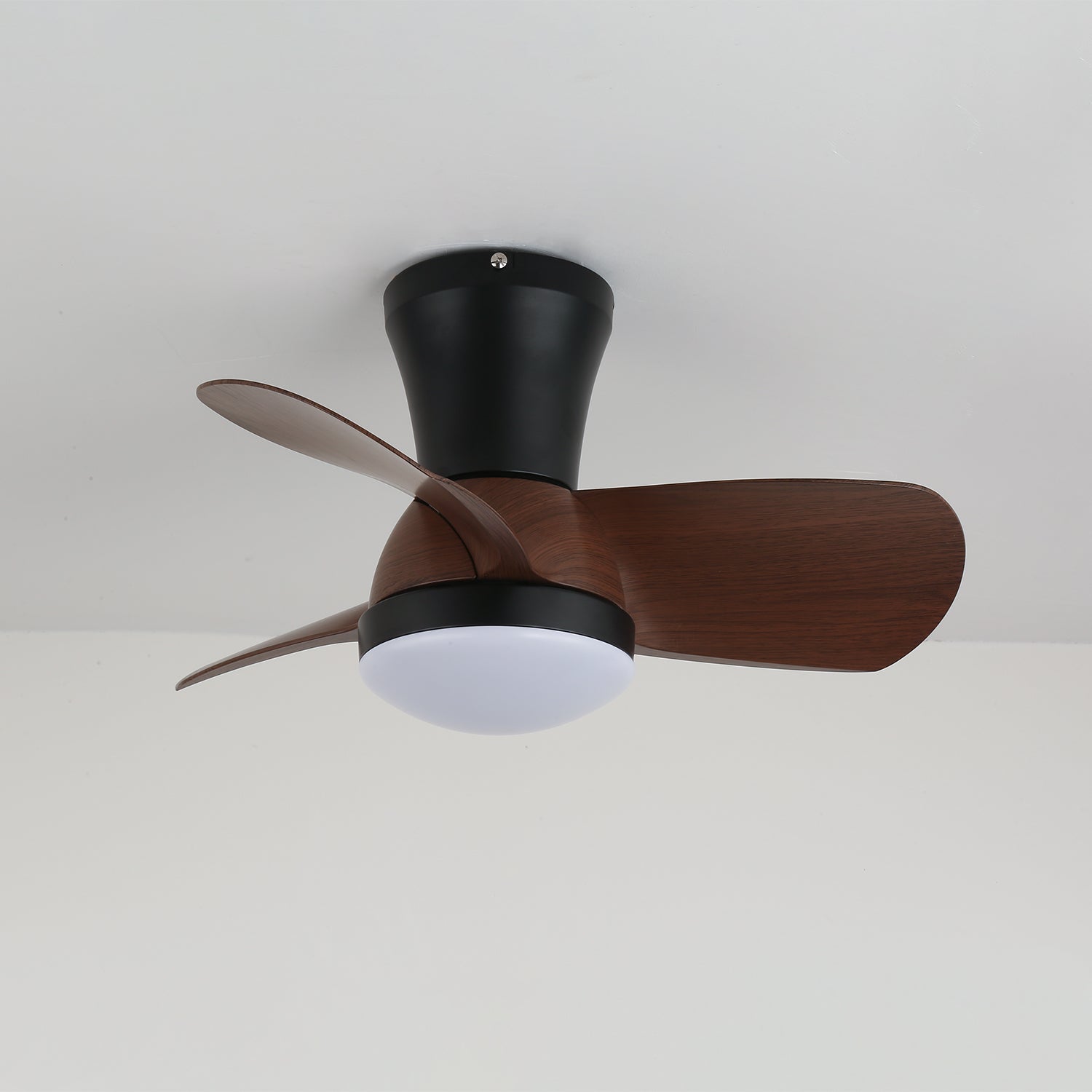 Modern Ceiling Fan with Lighting in Wood and White Ø61 cm – Quiet Fan with LED 24W, 6 Speeds and Remote Control for Living Room, Bedroom or Office | Sansoti