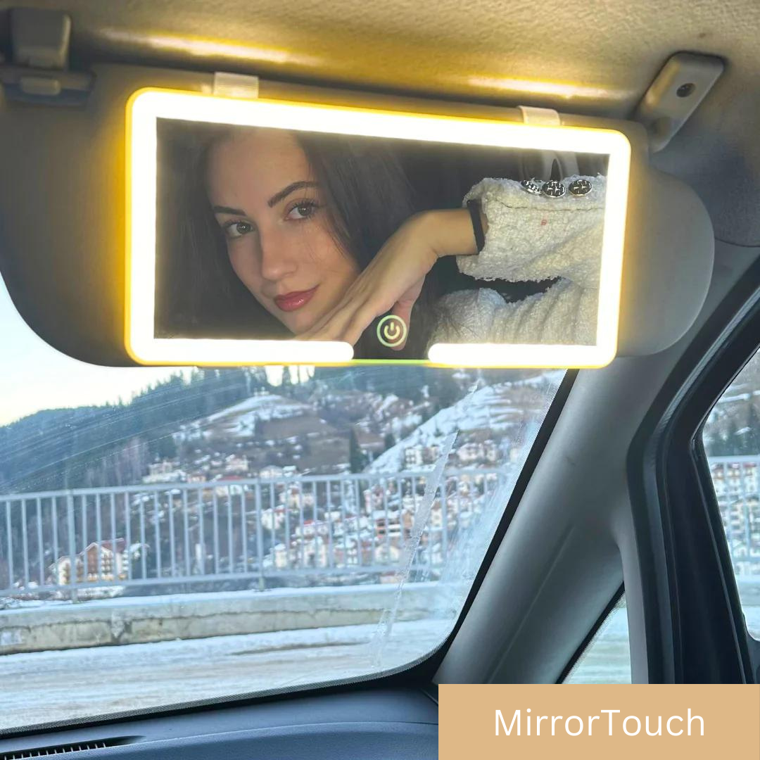 Verlichte Make-upspiegel voor Auto — 3 Lichtinstellingen LED Cosmeticaspiegel met Clip — Oplaadbaar Reisspiegel voor Zonwering en Thuisgebruik | Sansoti