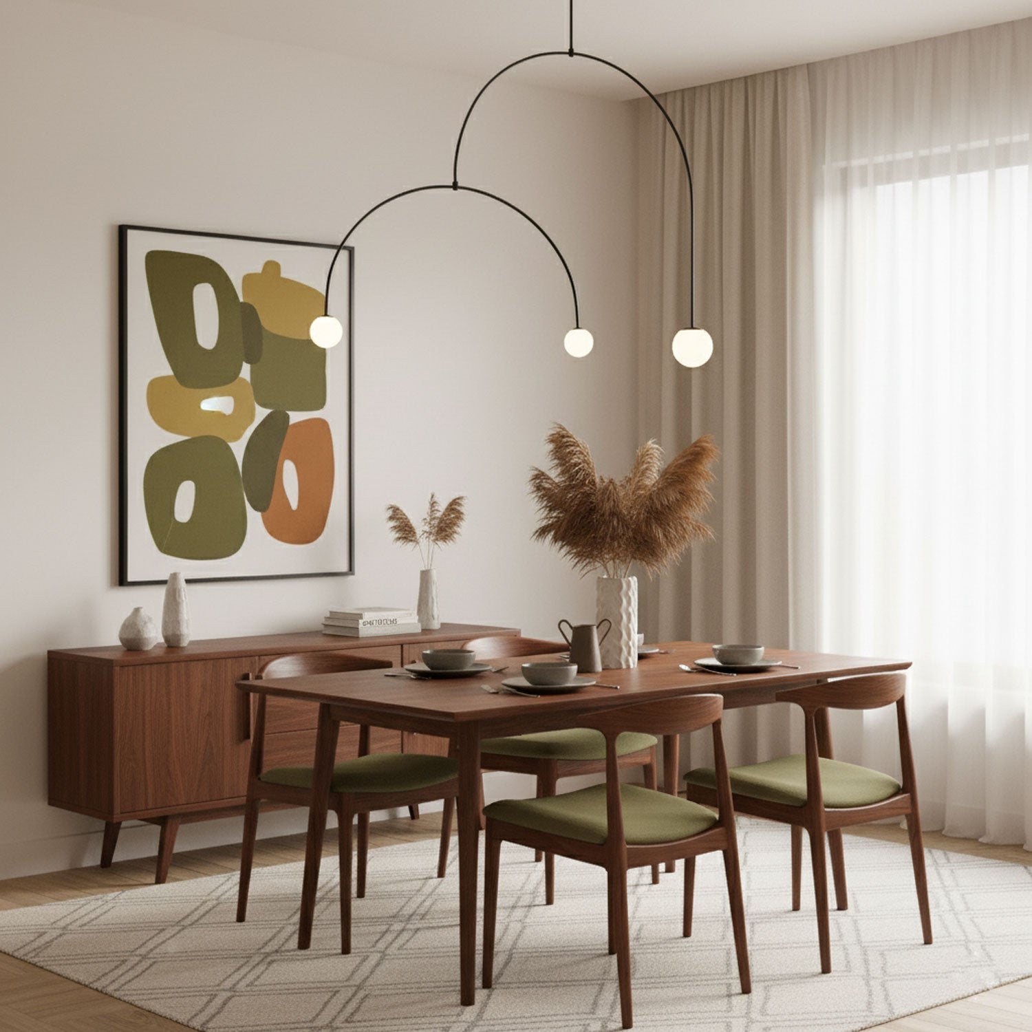 Mobiel Plafondlamp met Glazen Bollen – Modern Messing of Zwart Design – 9 Configuraties – G9 & G4 Fitting | Sansoti