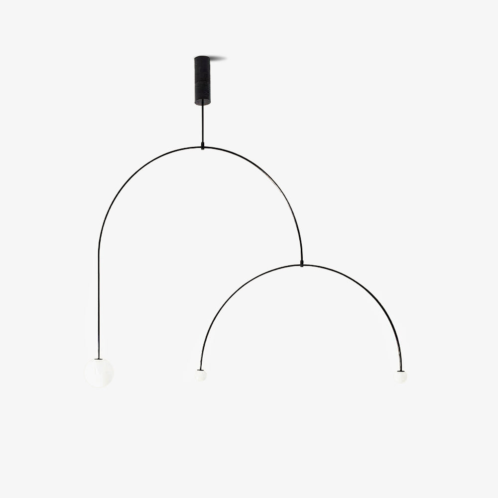 Mobiel Plafondlamp met Glazen Bollen – Modern Messing of Zwart Design – 9 Configuraties – G9 & G4 Fitting | Sansoti