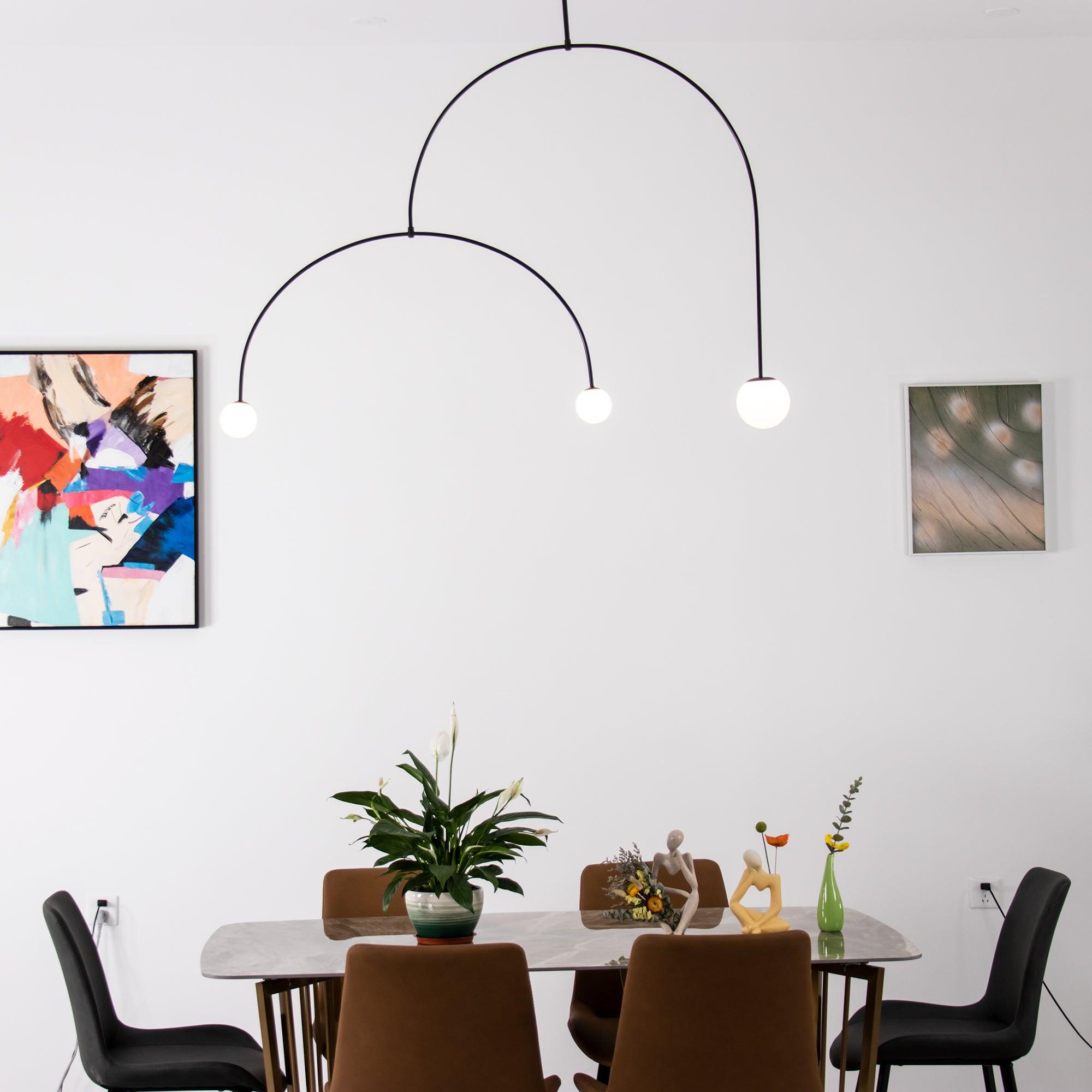 Mobiel Plafondlamp met Glazen Bollen – Modern Messing of Zwart Design – 9 Configuraties – G9 & G4 Fitting | Sansoti