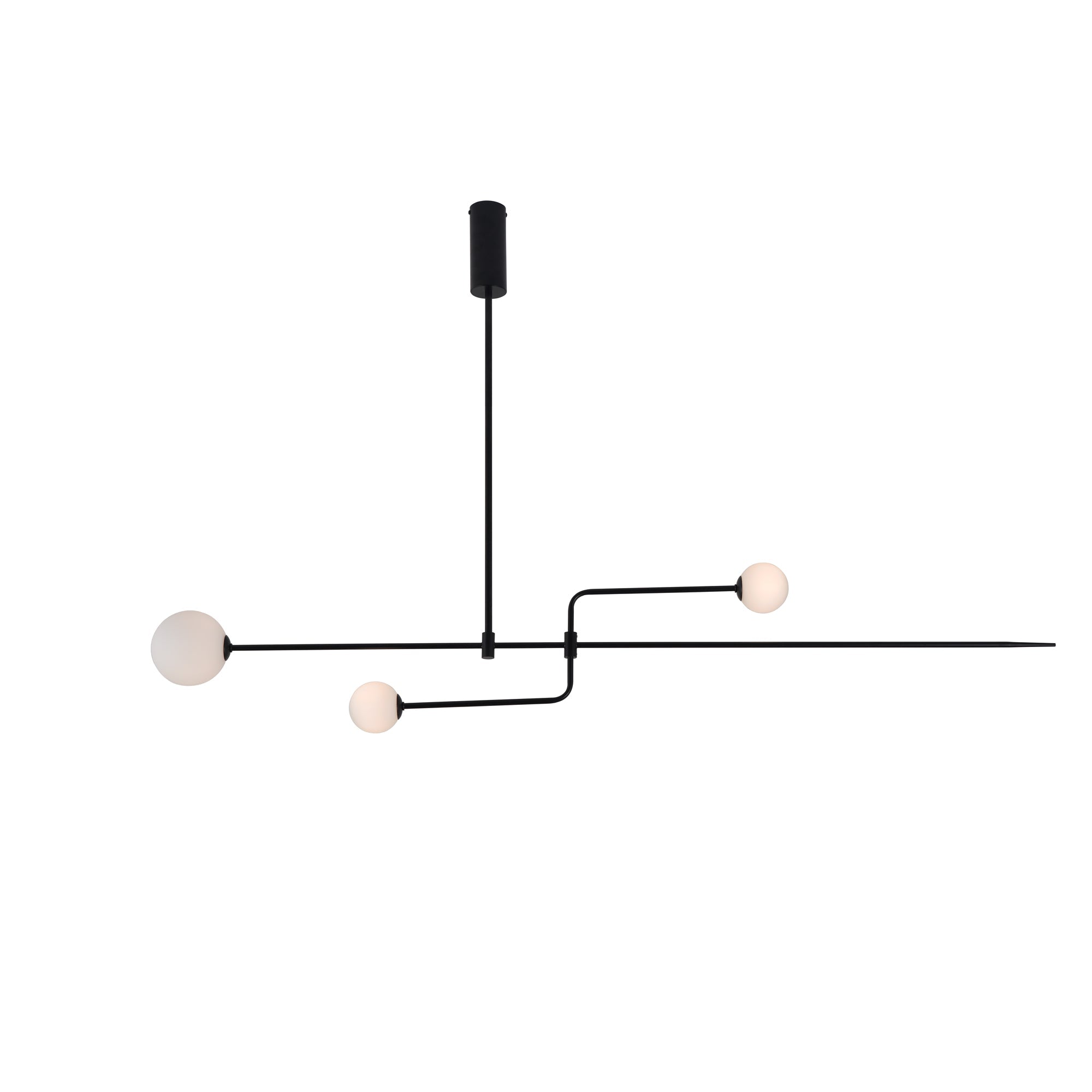Mobiel Plafondlamp met Glazen Bollen – Modern Messing of Zwart Design – 9 Configuraties – G9 & G4 Fitting | Sansoti