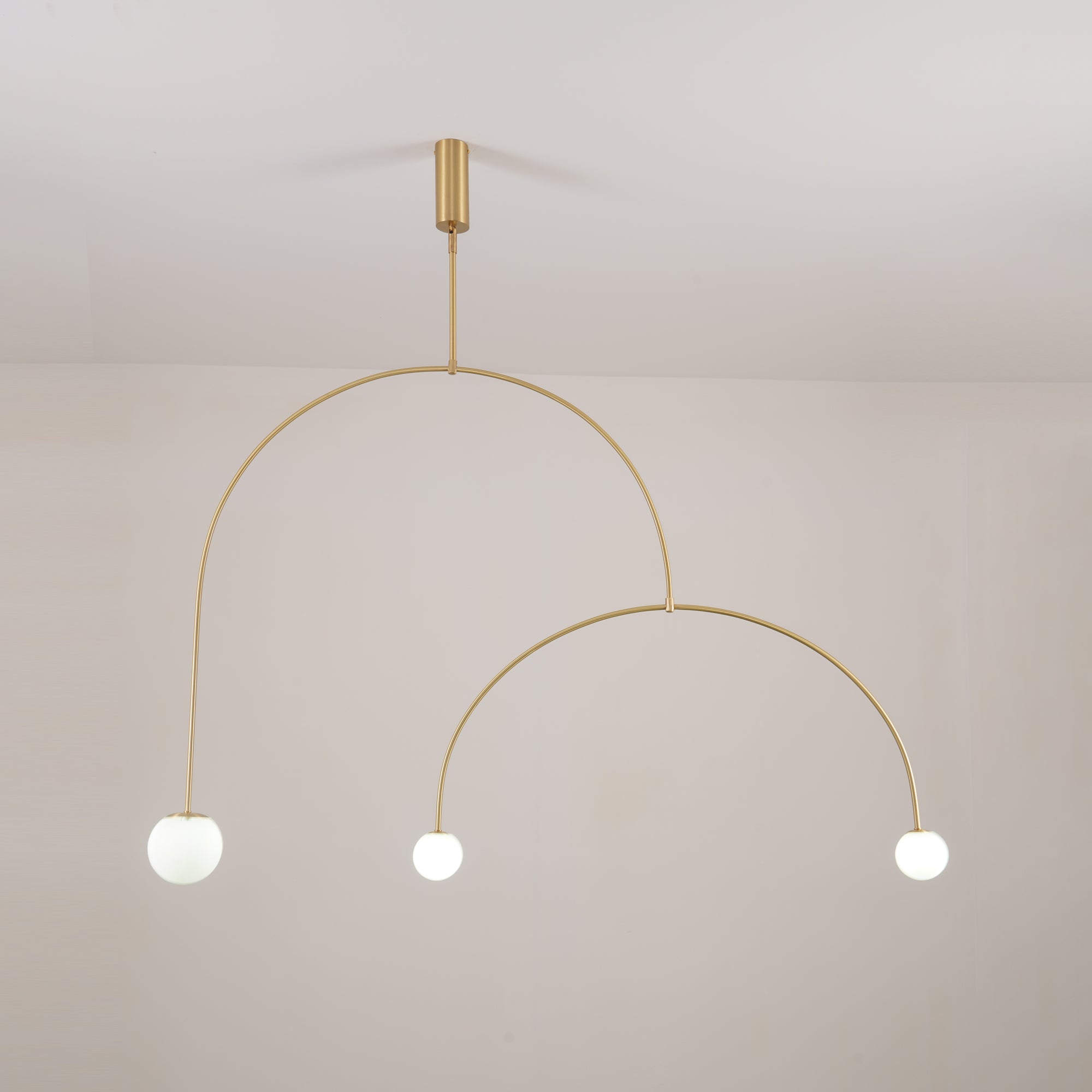 Mobiel Plafondlamp met Glazen Bollen – Modern Messing of Zwart Design – 9 Configuraties – G9 & G4 Fitting | Sansoti