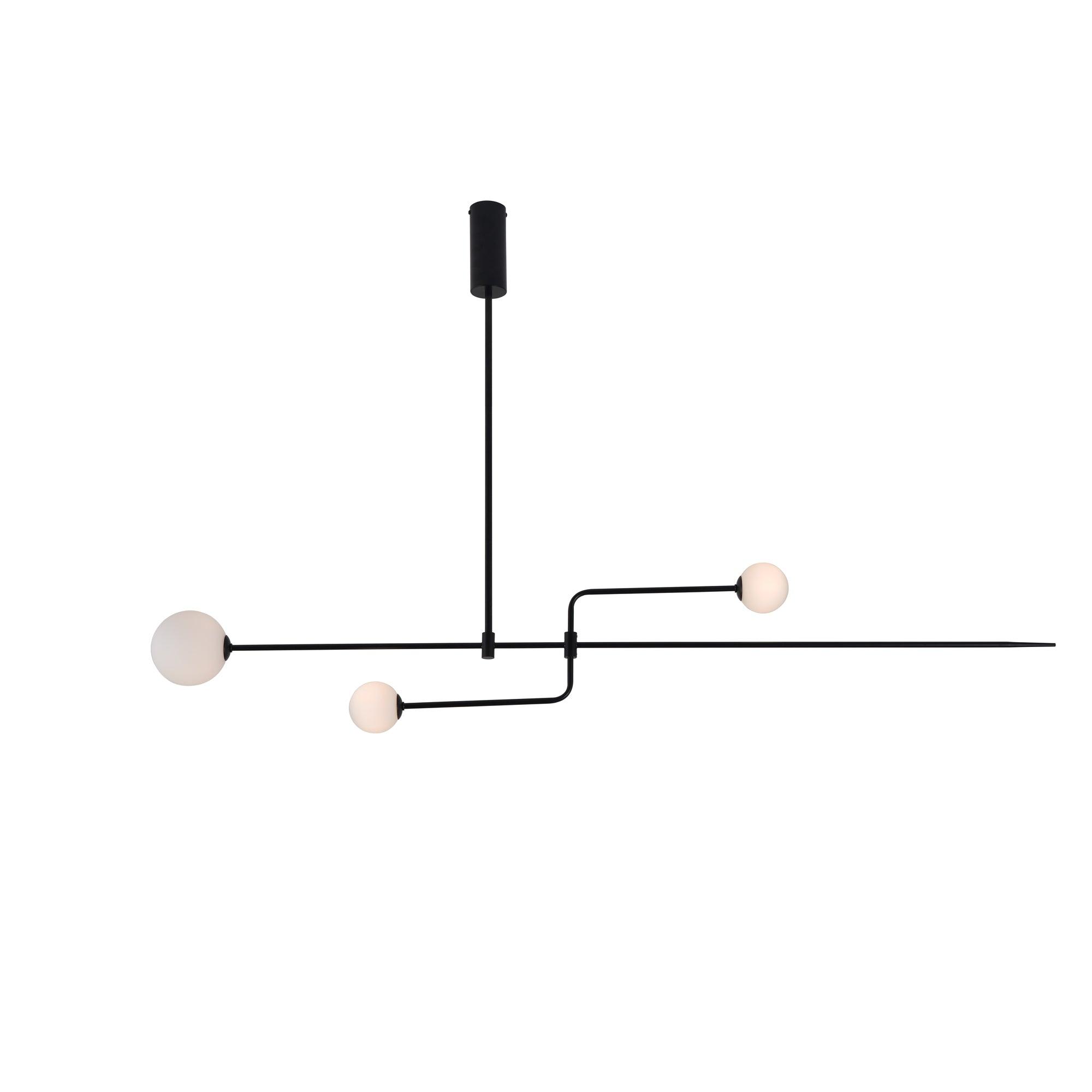 Mobiel Plafondlamp met Glazen Bollen – Modern Messing of Zwart Design – 9 Configuraties – G9 & G4 Fitting | Sansoti