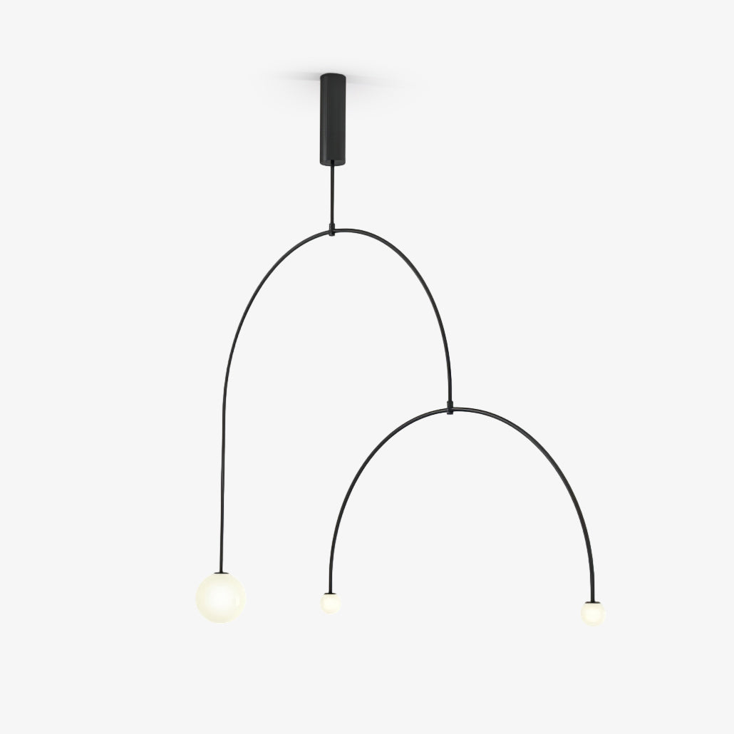 Mobiel Plafondlamp met Glazen Bollen – Modern Messing of Zwart Design – 9 Configuraties – G9 & G4 Fitting | Sansoti
