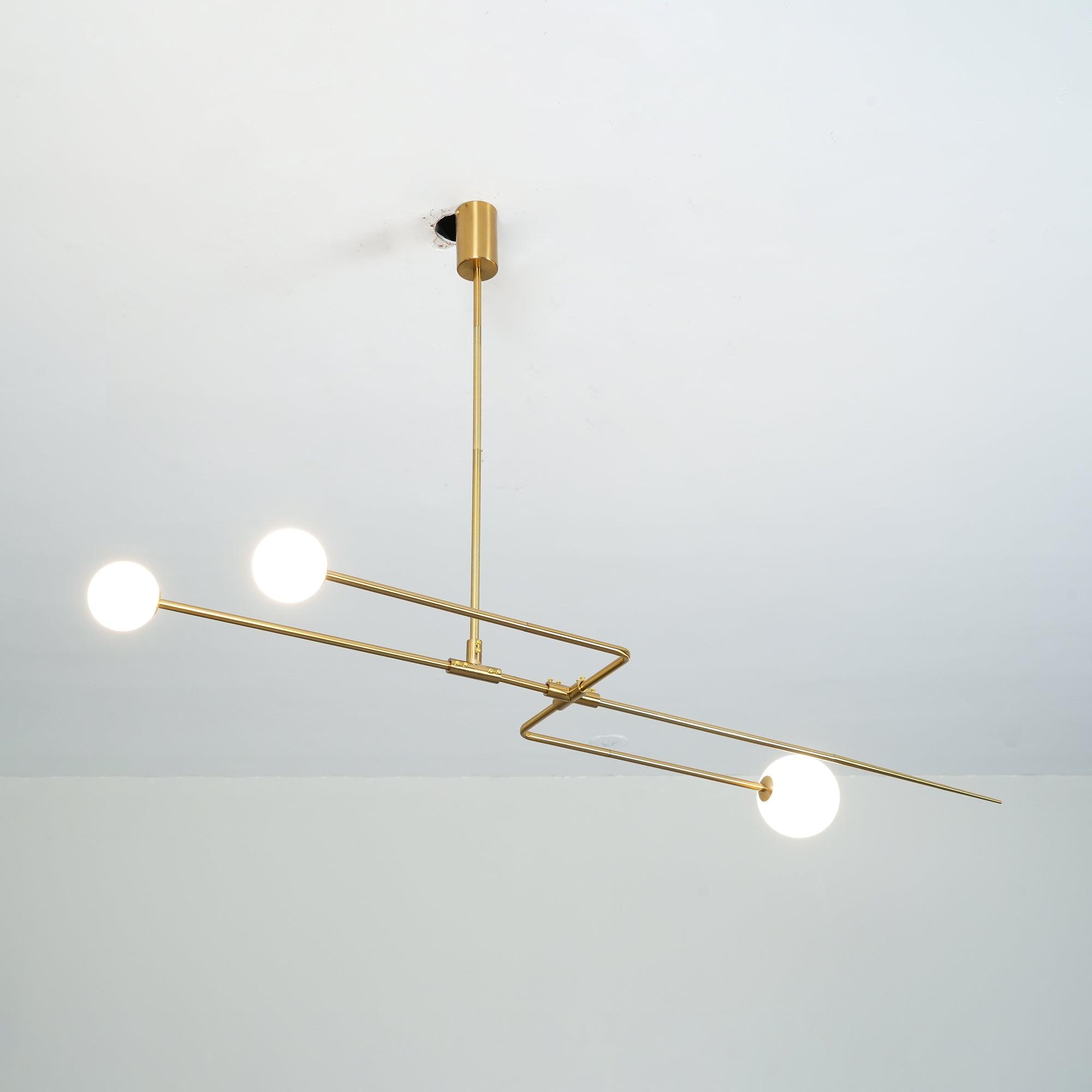Mobiel Plafondlamp met Glazen Bollen – Modern Messing of Zwart Design – 9 Configuraties – G9 & G4 Fitting | Sansoti