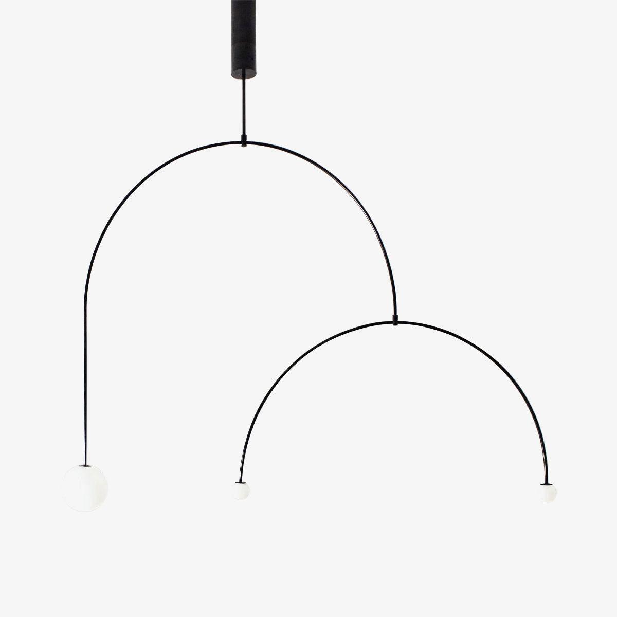 Mobiel Plafondlamp met Glazen Bollen – Modern Messing of Zwart Design – 9 Configuraties – G9 & G4 Fitting | Sansoti
