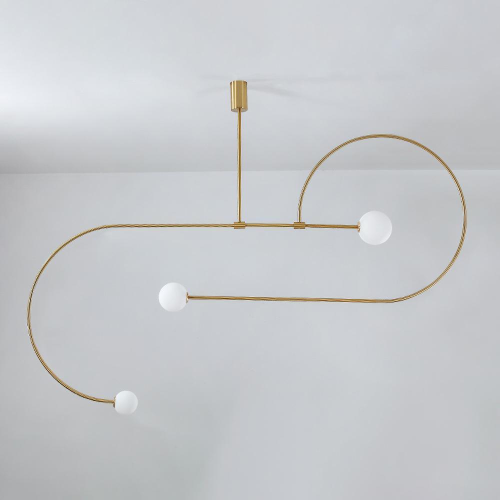 Mobiel Plafondlamp met Glazen Bollen – Modern Messing of Zwart Design – 9 Configuraties – G9 & G4 Fitting | Sansoti