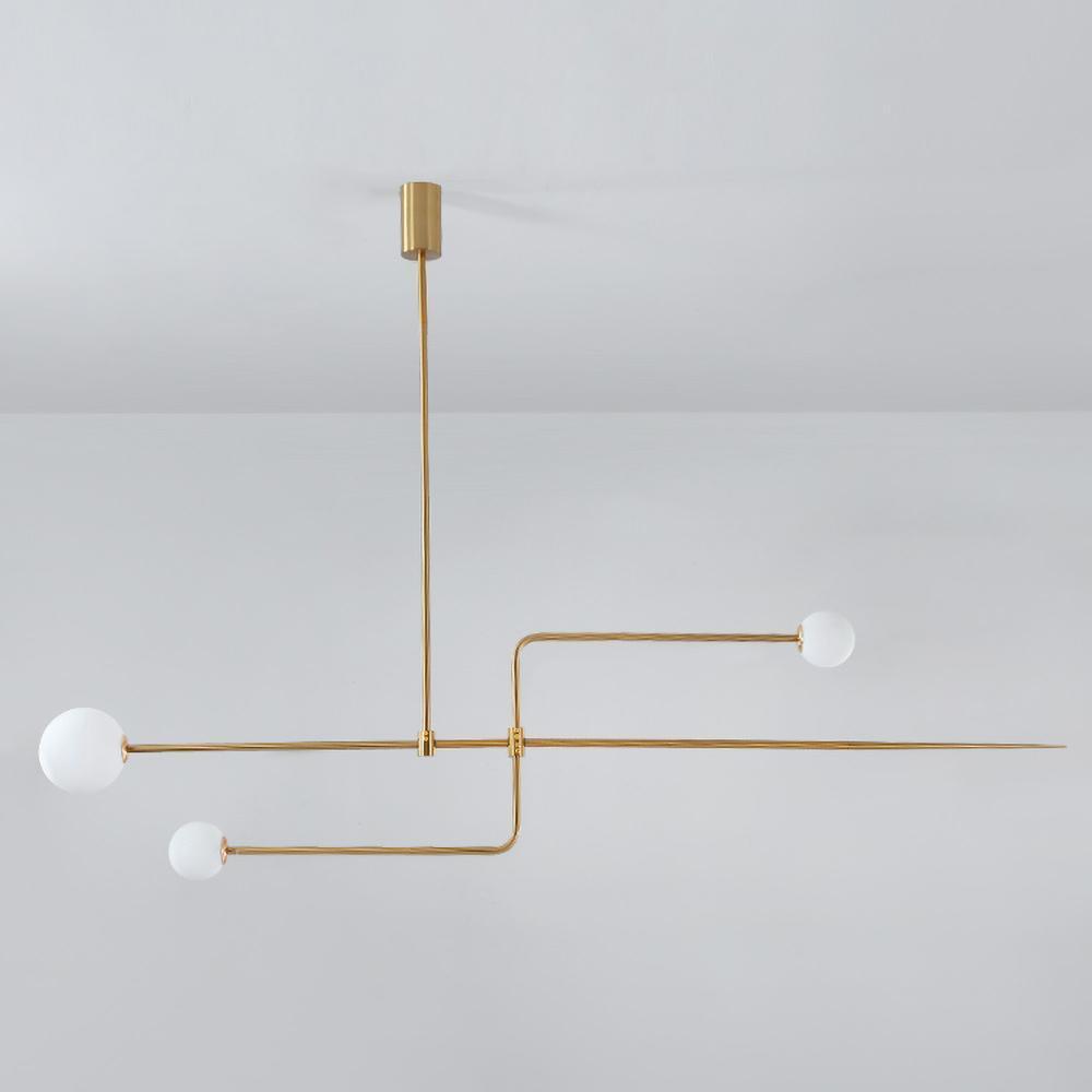Mobiel Plafondlamp met Glazen Bollen – Modern Messing of Zwart Design – 9 Configuraties – G9 & G4 Fitting | Sansoti