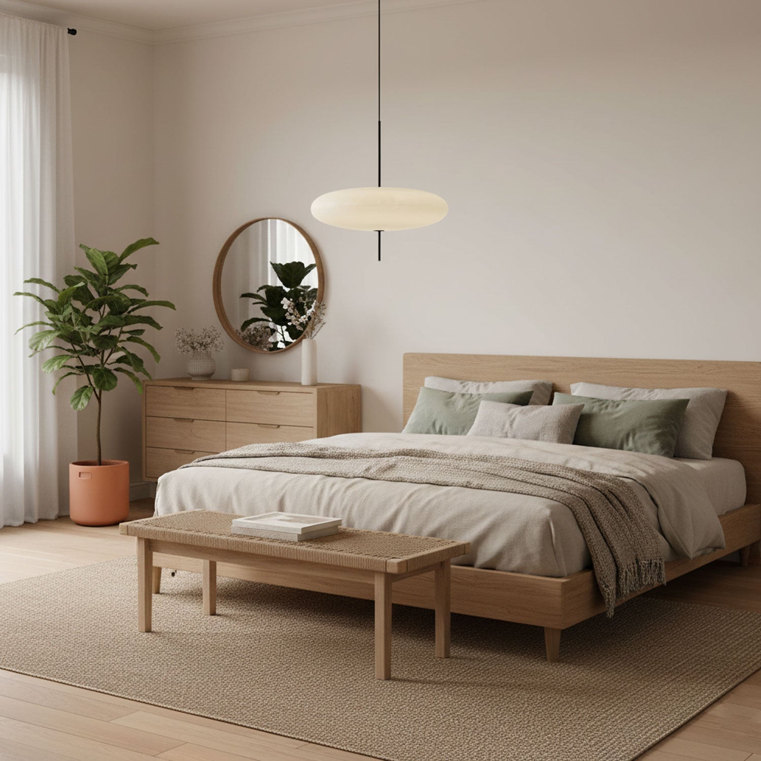 Opaalwitte Schijfhanglamp Elliptisch Design Glas-Effect Polymeer 3-4 Lichtpunten E26/E27 Moderne Designlamp Scandinavische Stijl Zwart of Wit Scandinavisch Interieur | Sansoti