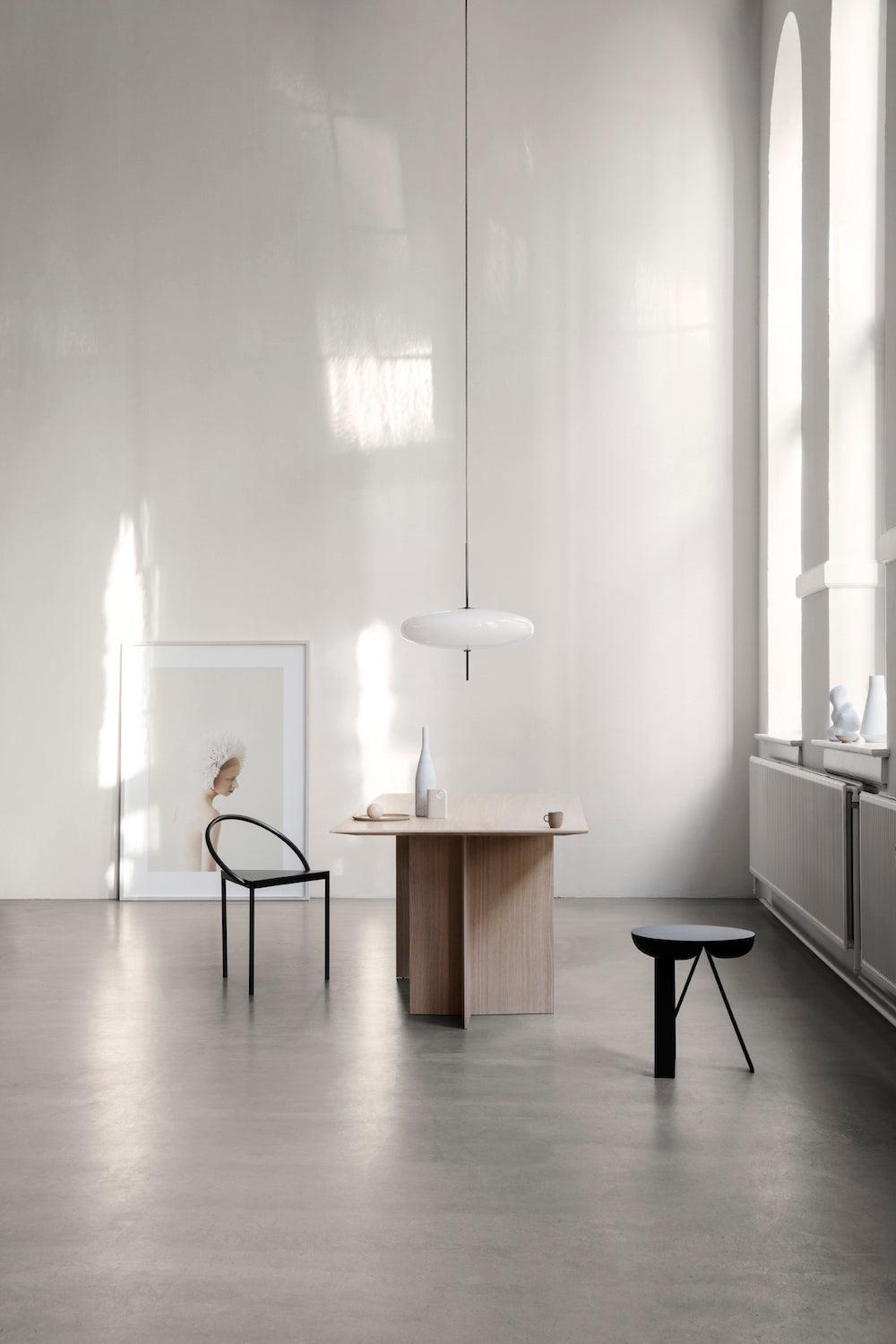 Opaalwitte Schijfhanglamp Elliptisch Design Glas-Effect Polymeer 3-4 Lichtpunten E26/E27 Moderne Designlamp Scandinavische Stijl Zwart of Wit Scandinavisch Interieur | Sansoti
