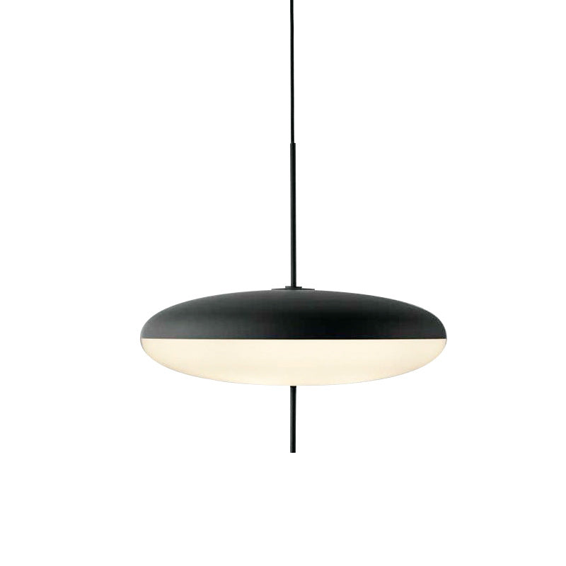 Opaalwitte Schijfhanglamp Elliptisch Design Glas-Effect Polymeer 3-4 Lichtpunten E26/E27 Moderne Designlamp Scandinavische Stijl Zwart of Wit Scandinavisch Interieur | Sansoti