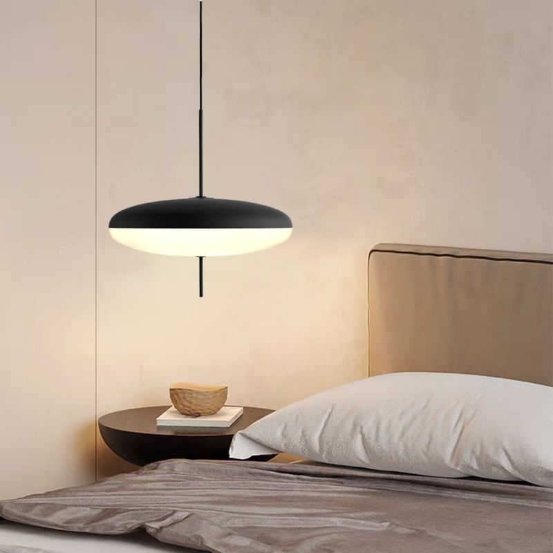 Opaalwitte Schijfhanglamp Elliptisch Design Glas-Effect Polymeer 3-4 Lichtpunten E26/E27 Moderne Designlamp Scandinavische Stijl Zwart of Wit Scandinavisch Interieur | Sansoti