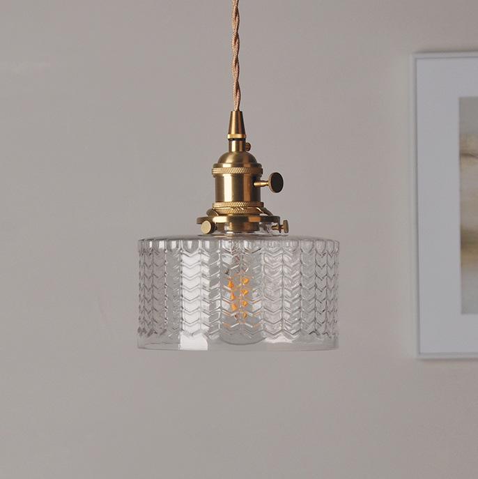 Hanglamp Geribbeld Glas Messing Japans Retro E27 Eetkamer Keuken Wit Groen | Sansoti