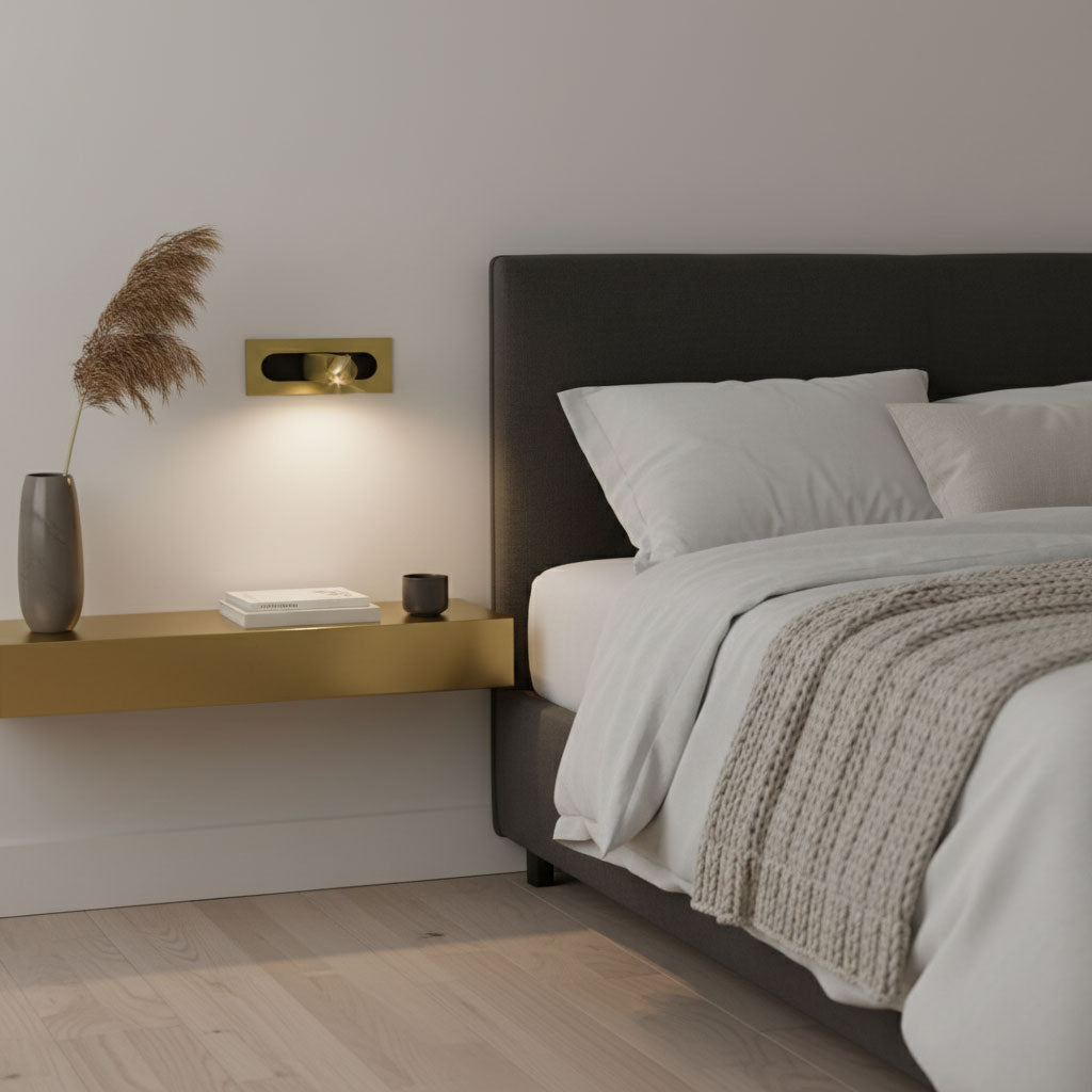 LED wandlamp met verborgen schakelaar – druk in, druk uit – verstelbare kop voor leeslicht naast bed | Sansoti