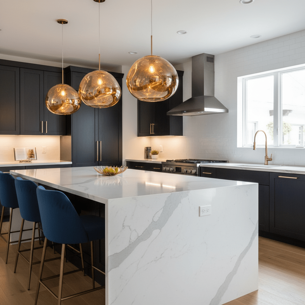 Hanglamp Modern Gesmolten Glas Effect ø18-48 cm Chroom Goud Rosé Goud met Spiegelreflectie voor Eetkamer Woonkamer | Sansoti