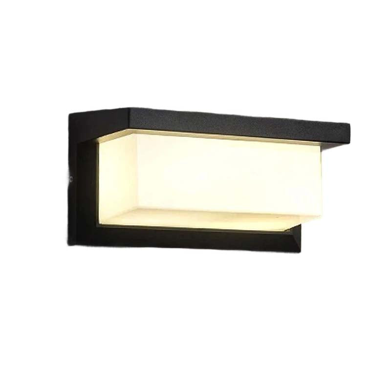 Außenleuchte mit Bewegungssensor, Wandmontage, 18 W LED, schwarz, wasserdicht, Beleuchtung für Garten, Veranda, Einfahrt und Fassade, Garage | Sansoti