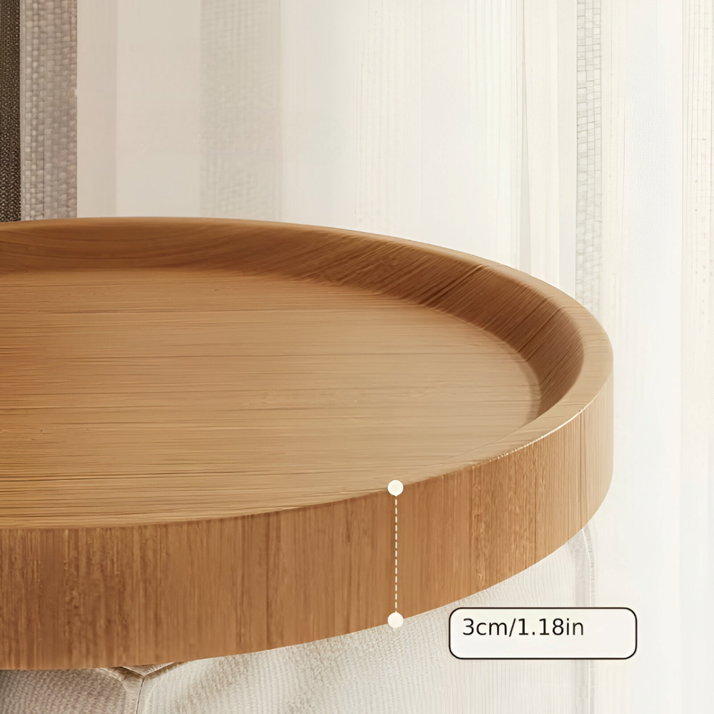 Ronde Bijzettafel voor Bankleuning - Klaptafel voor Snacks en Drankjes | Sansoti
