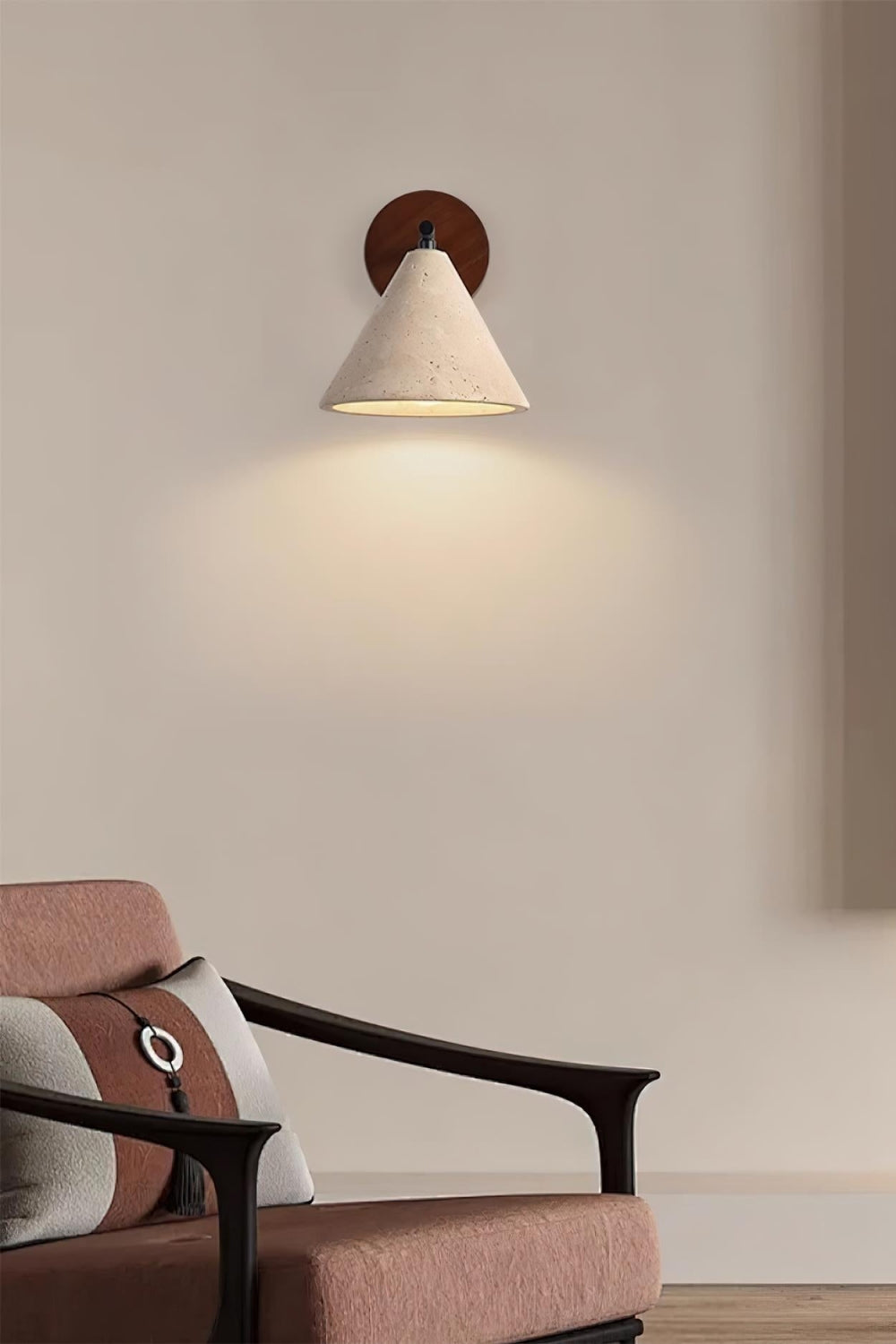 Travertijn Wandlamp Taps Toelopend Design Minimalistische Accentverlichting Slaapkamer Woonkamer | Sansoti