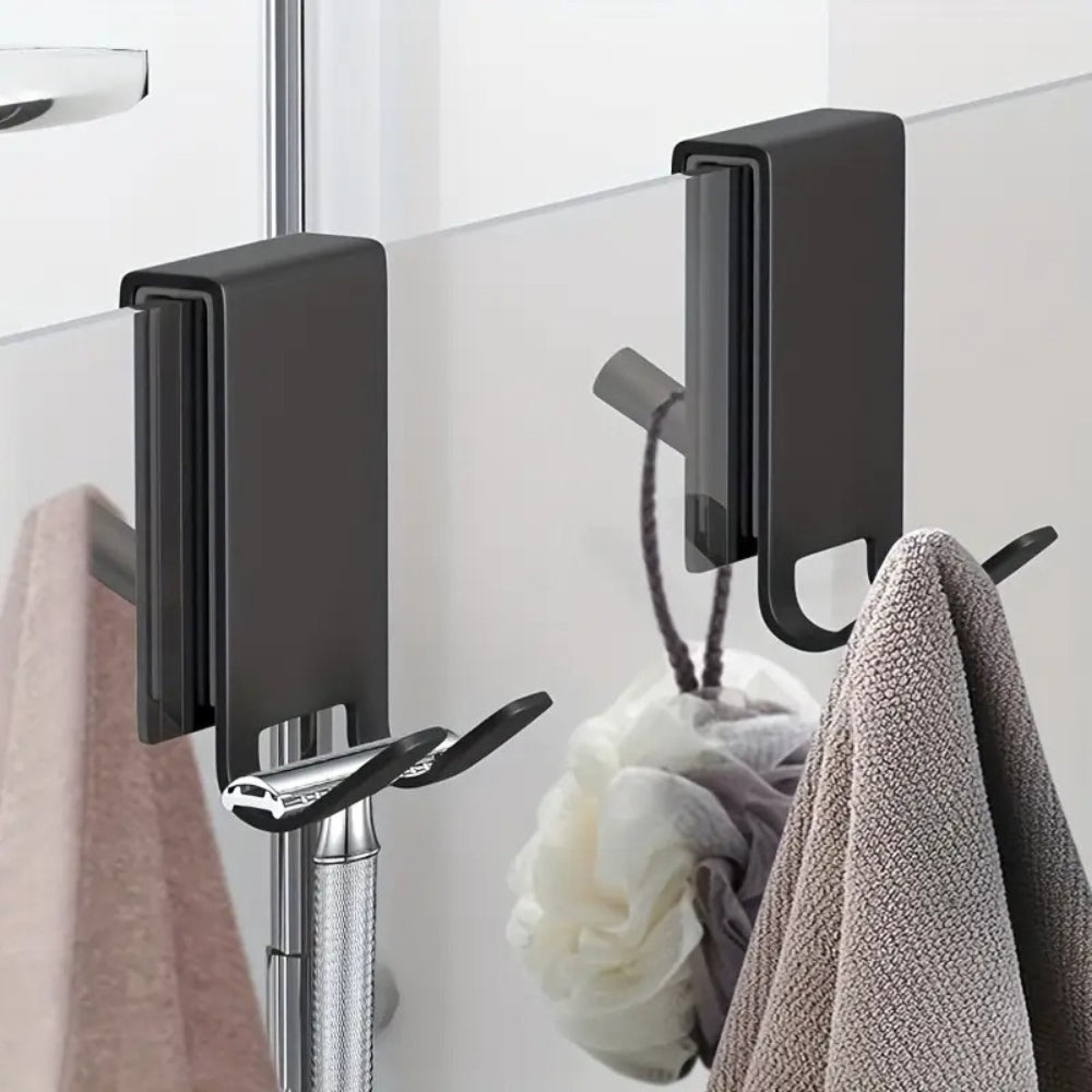 RVS Glazen Douchehaken voor Badkameraccessoires en Handdoeken – Geen Boren Vereist | Sansoti