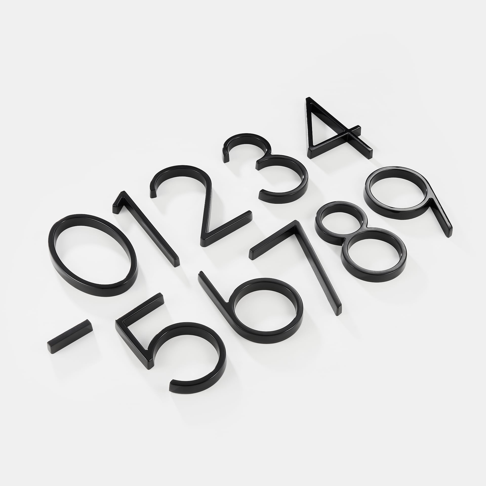 Huisnummer Zwart Metaal 20cm Modern Zinc Alloy Gevel | Sansoti