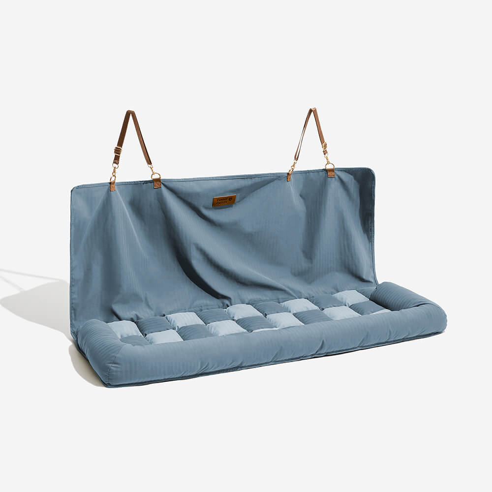 Hondenautobed Opvouwbare Reismat Lounge Stijl met Verhoogde Rand voor Grote Honden Chessboard Lounge | Sansoti