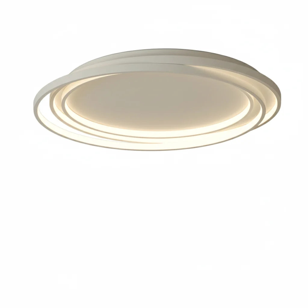 Runde Deckenleuchte aus Metall und Acryl, dimmbare LED, modernes Design, Wohnzimmer, Schlafzimmer, Esszimmer | Sansoti