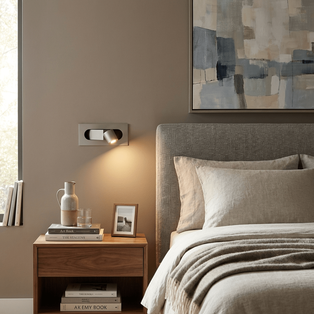 LED wandlamp met verborgen schakelaar – druk in, druk uit – verstelbare kop voor leeslicht naast bed | Sansoti