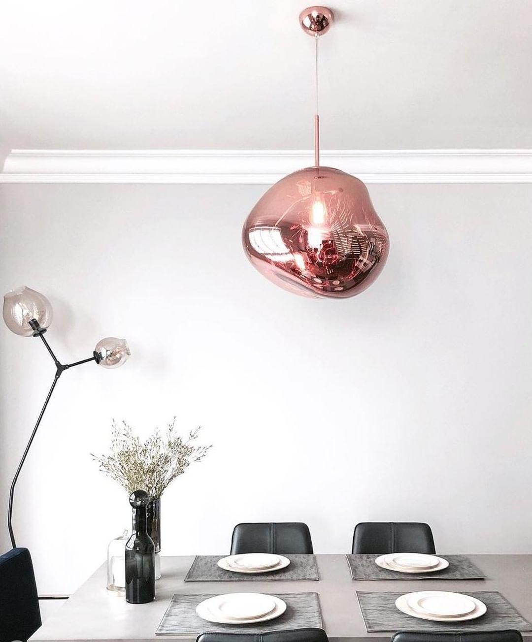 Hanglamp Modern Gesmolten Glas Effect ø18-48 cm Chroom Goud Rosé Goud met Spiegelreflectie voor Eetkamer Woonkamer | Sansoti