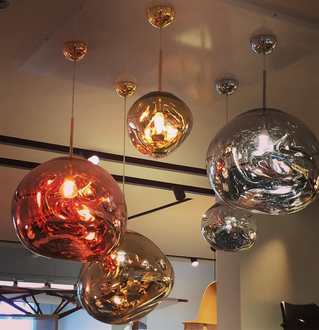 Hanglamp Modern Gesmolten Glas Effect ø18-48 cm Chroom Goud Rosé Goud met Spiegelreflectie voor Eetkamer Woonkamer | Sansoti