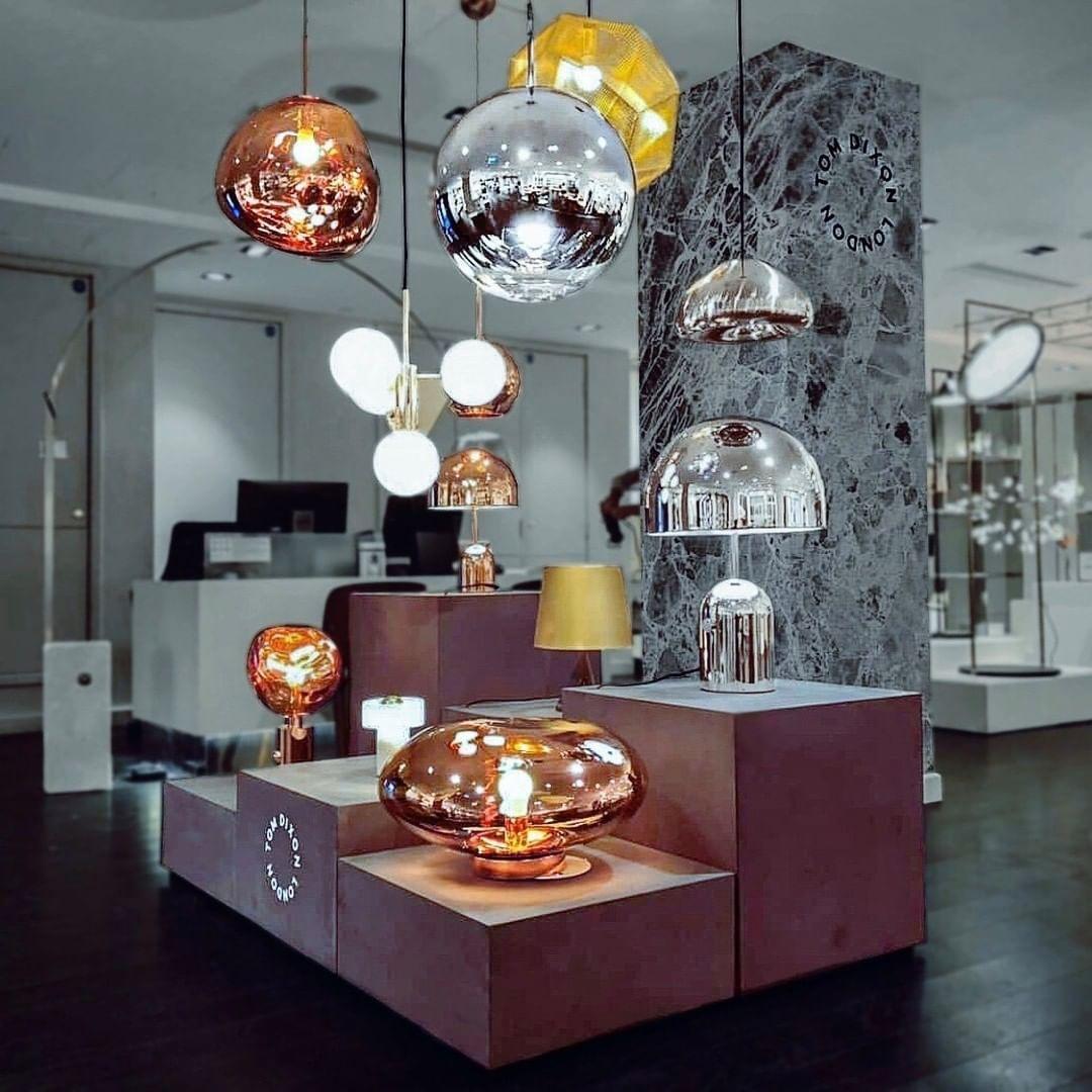 Hanglamp Modern Gesmolten Glas Effect ø18-48 cm Chroom Goud Rosé Goud met Spiegelreflectie voor Eetkamer Woonkamer | Sansoti