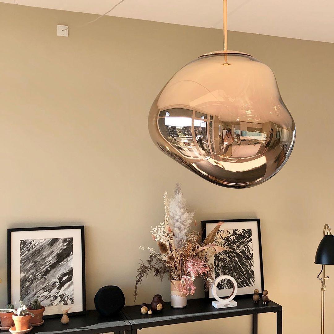 Hanglamp Modern Gesmolten Glas Effect ø18-48 cm Chroom Goud Rosé Goud met Spiegelreflectie voor Eetkamer Woonkamer | Sansoti