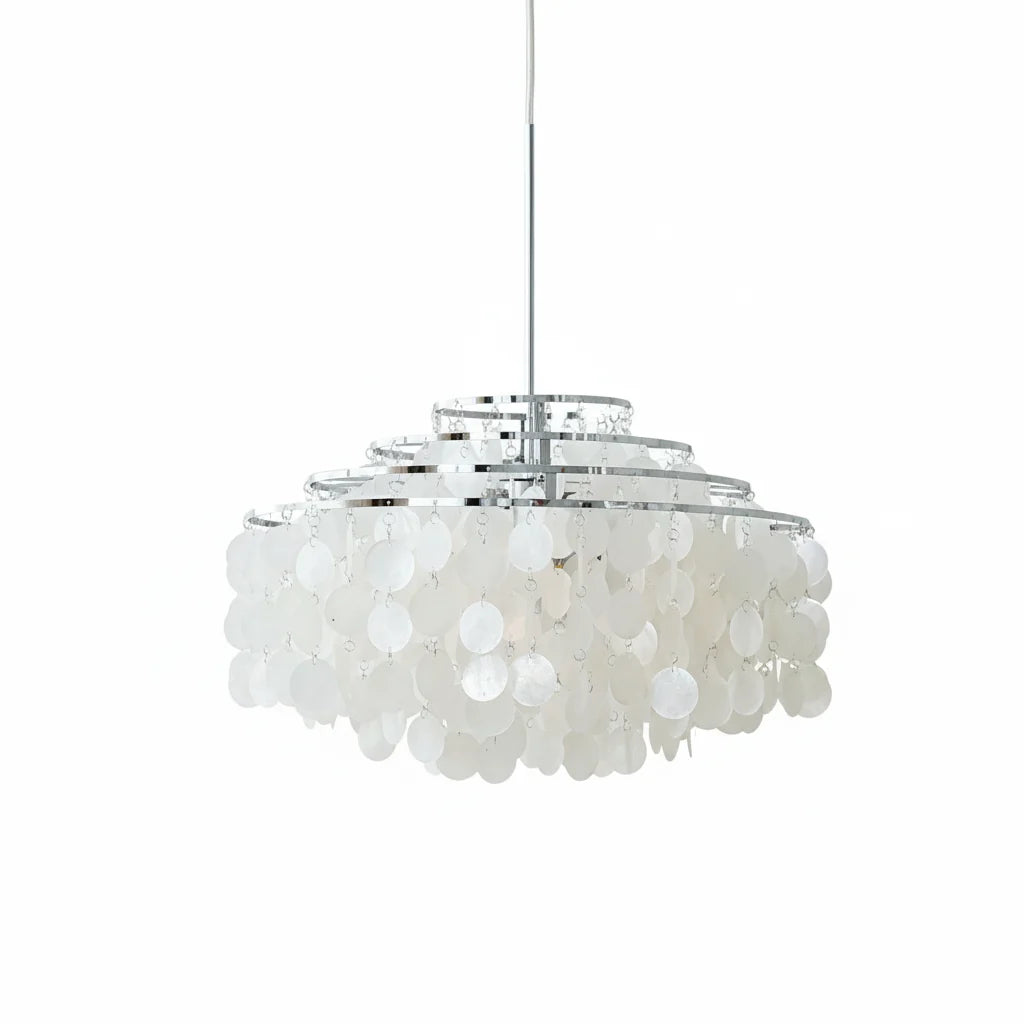 Runder Muschel-Kronleuchter Gold Silber LED Wohnzimmer Esszimmer Schlafzimmer Hotellobby Treppenhaus Salon | Sansoti
