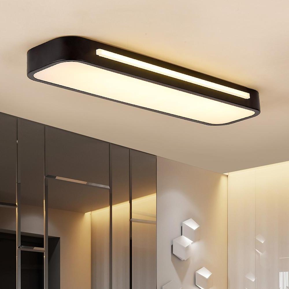 Schlichte LED-Deckenleuchte, minimalistisches Design, Eisen, Acryl, moderne Beleuchtung, Flur, Wohnzimmer, Esszimmer, Schlafzimmer | Sansoti