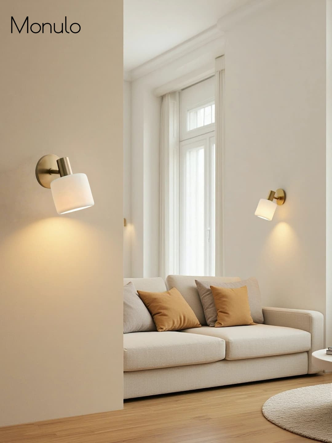 Keramische Ronde Wandlamp Wit Minimalistisch Flush Mount Verlichting voor Hal en Gang | Sansoti