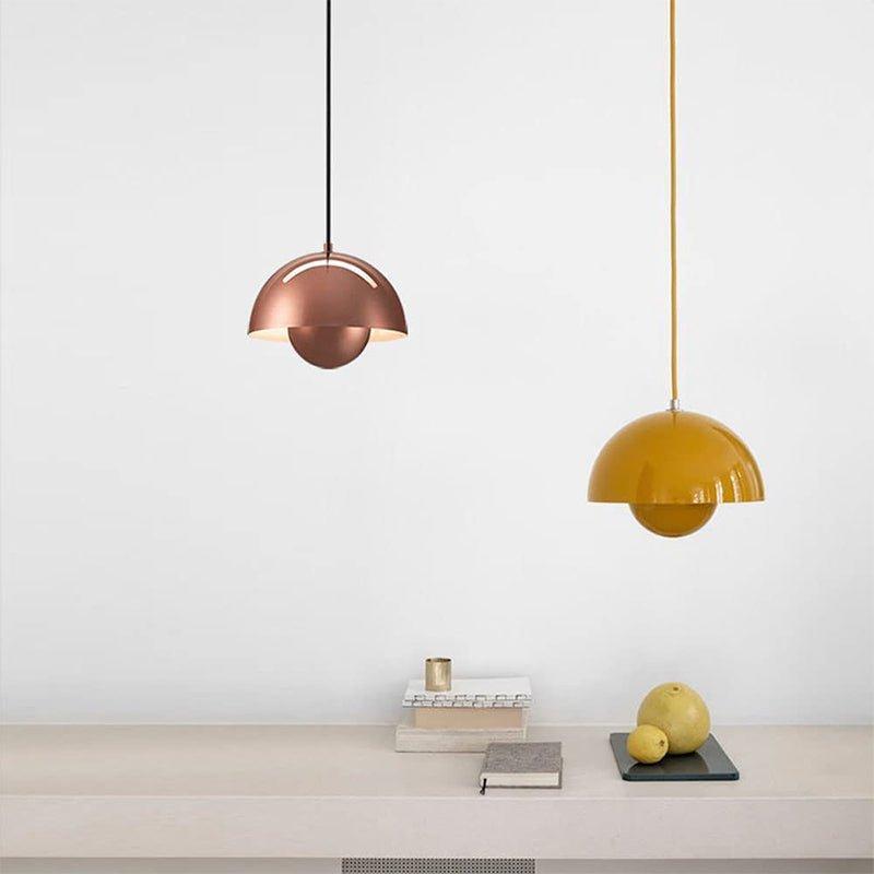 Suspension scandinave LED Aluminium Rond Design moderne Couleurs E27 | Restfield
