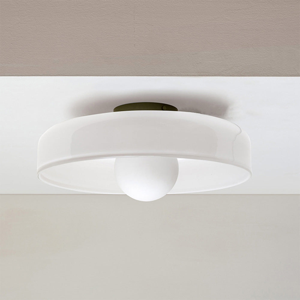 Runde Deckenleuchte aus Glas und Metall, G9-Fassung, drei Farbtemperaturen, 25cm 35cm, für Schlafzimmer und Wohnzimmer, LED-Deckenbeleuchtung | Sansoti
