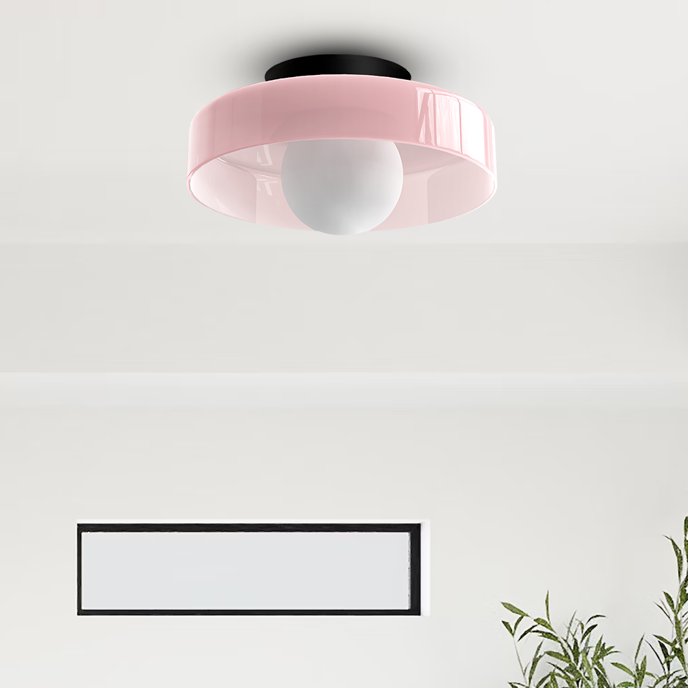 Runde Deckenleuchte aus Glas und Metall, G9-Fassung, drei Farbtemperaturen, 25cm 35cm, für Schlafzimmer und Wohnzimmer, LED-Deckenbeleuchtung | Sansoti