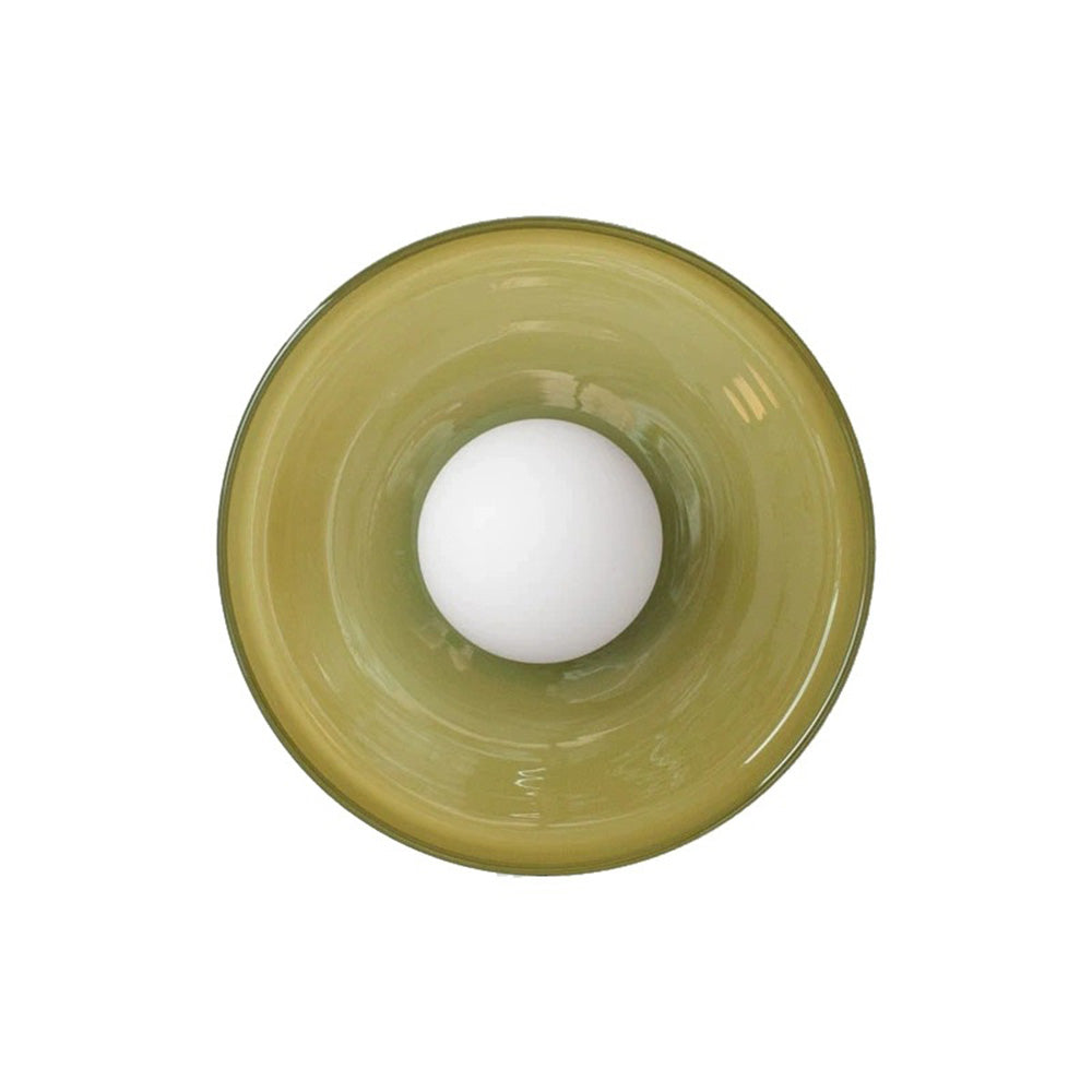 Runde Deckenleuchte aus Glas und Metall, G9-Fassung, drei Farbtemperaturen, 25cm 35cm, für Schlafzimmer und Wohnzimmer, LED-Deckenbeleuchtung | Sansoti
