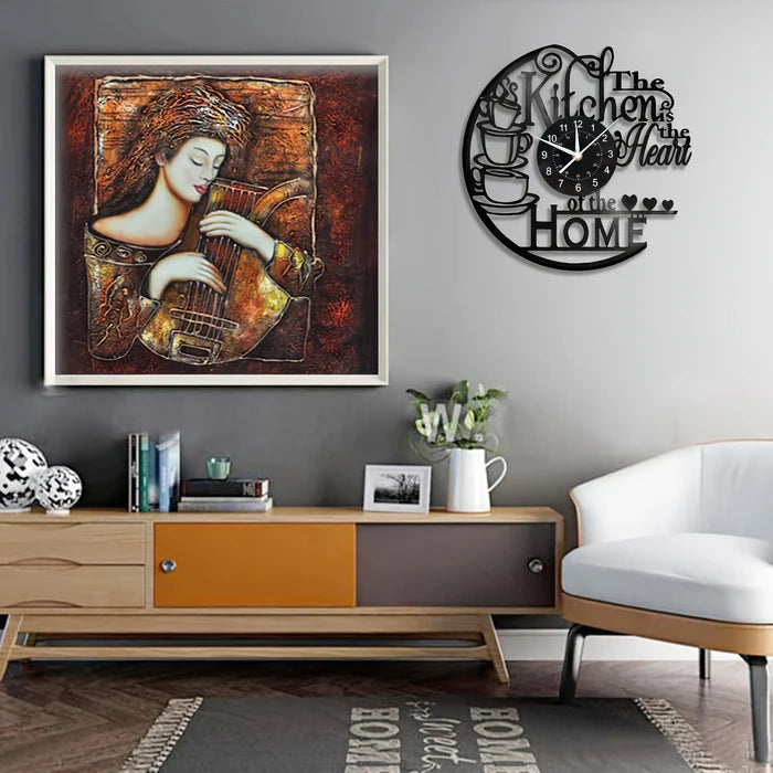 Wandklok met Grote Cijfers – Stil Modern Uurwerk – Minimalistisch Rond Design voor Woonkamer Keuken Kantoor | Sansoti