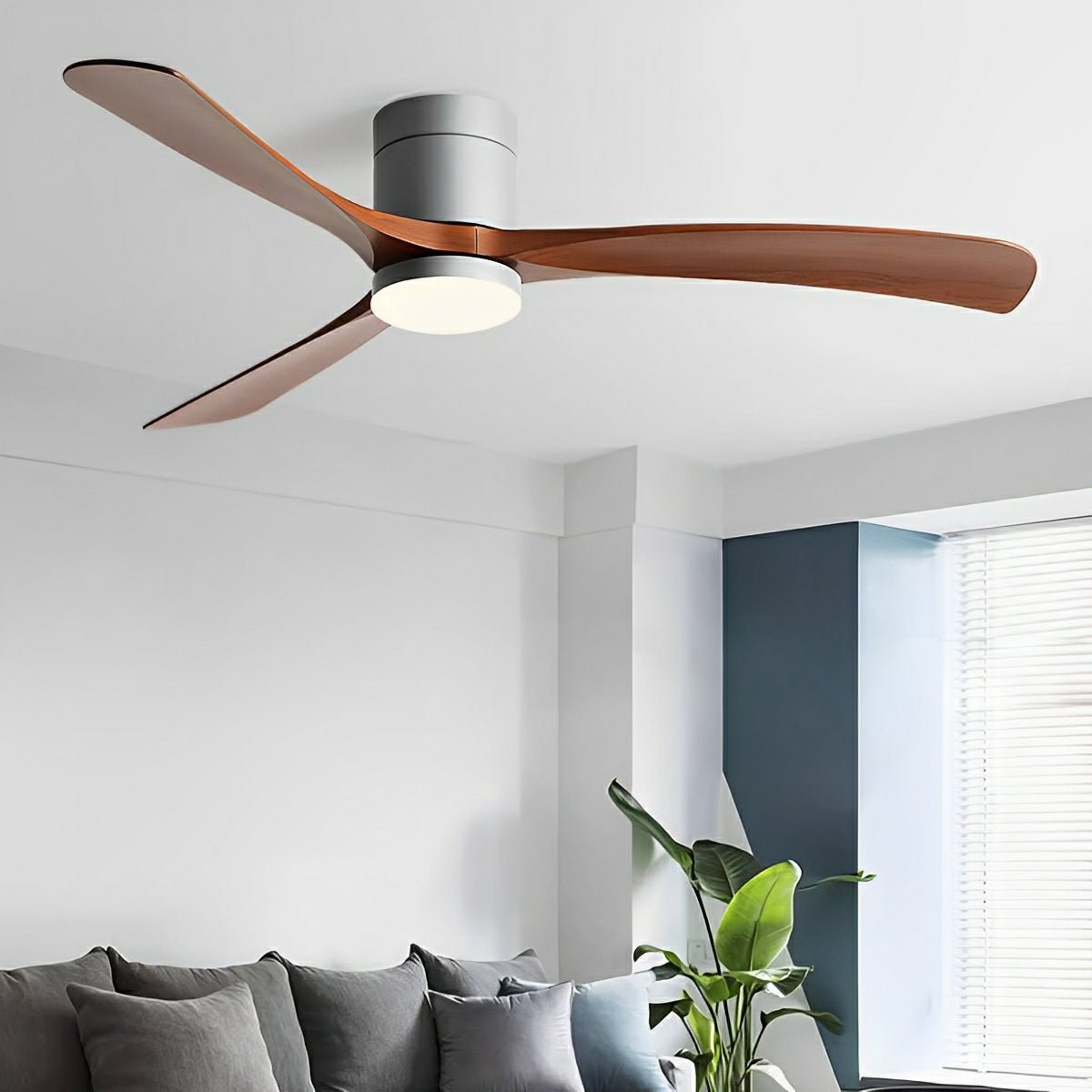 Plafondventilator met Verlichting – 6 Snelheden & Omkeerbaar – Stille Motor | Sansoti