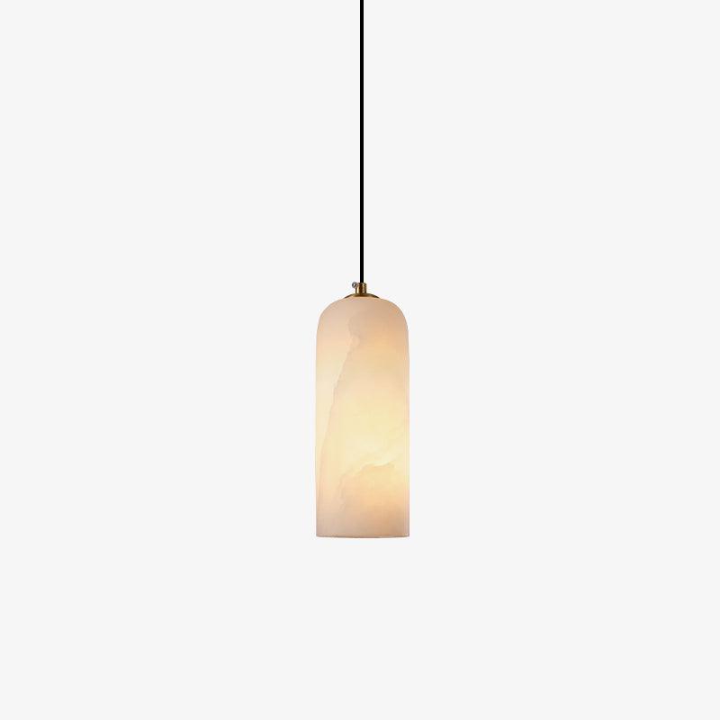 Alabasten Hanglamp met Gevlochten Snoer – Natuursteen Verlichting van Enkel Lichtpunt tot 21-Lichts Cluster – Mid-Century Modern Stijl Eetkamer Hanglamp met E12/E14 Fitting | Sansoti