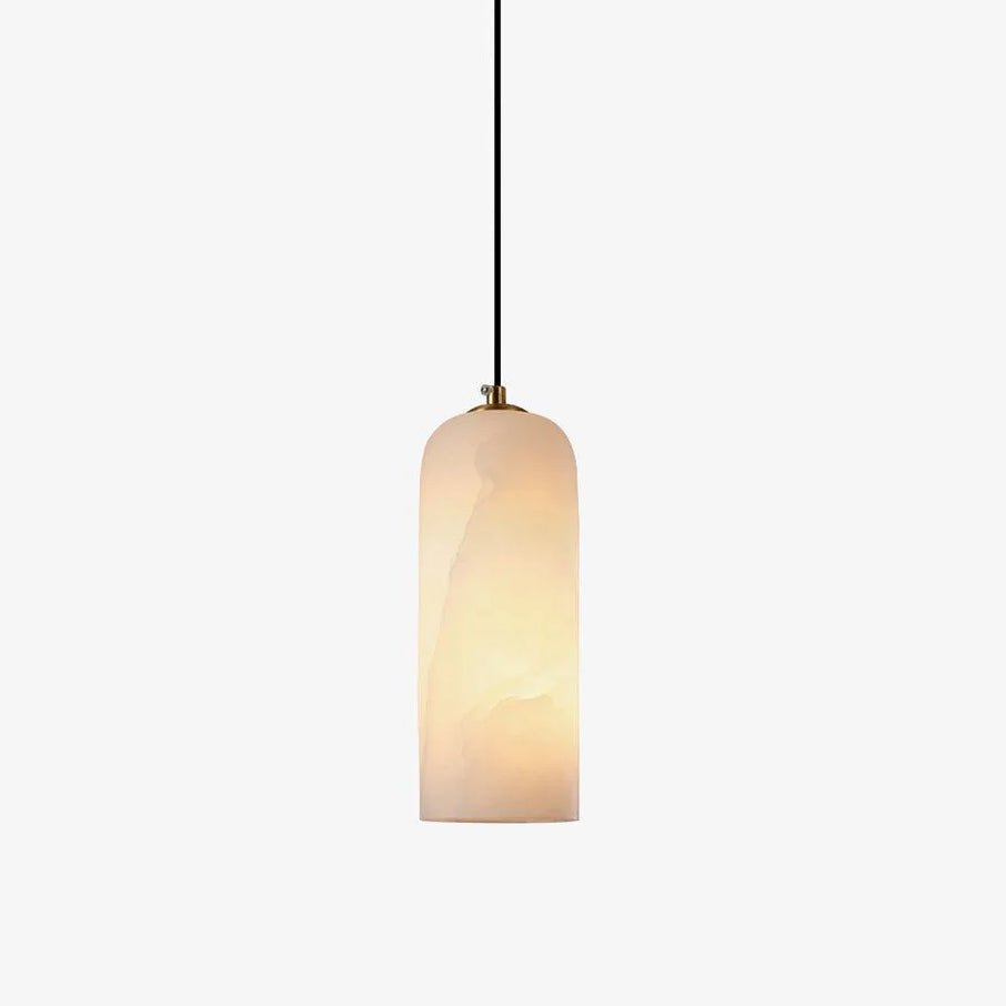 Alabasten Hanglamp met Gevlochten Snoer – Natuursteen Verlichting van Enkel Lichtpunt tot 21-Lichts Cluster – Mid-Century Modern Stijl Eetkamer Hanglamp met E12/E14 Fitting | Sansoti