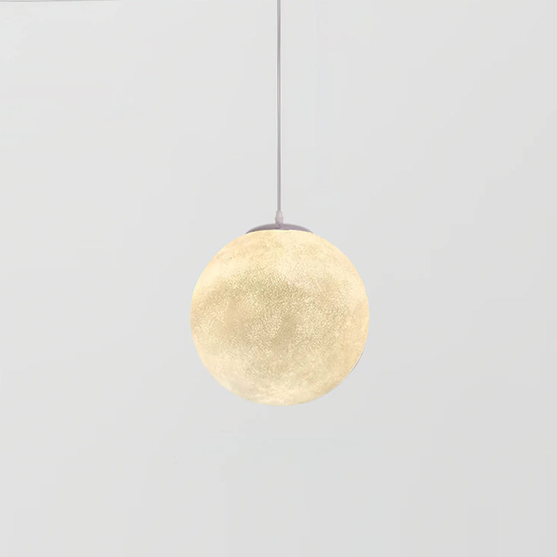 Maan Hanglamp – Realistische Textuur – 8 Maten Beschikbaar – Romantische Maanbol voor Slaapkamer Eetkamer Kinderkamer – Dimbaar Warm Licht – Schuine Plafondadapter Inbegrepen | Sansoti