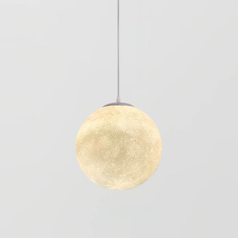 Maan Hanglamp – Realistische Textuur – 8 Maten Beschikbaar – Romantische Maanbol voor Slaapkamer Eetkamer Kinderkamer – Dimbaar Warm Licht – Schuine Plafondadapter Inbegrepen | Sansoti