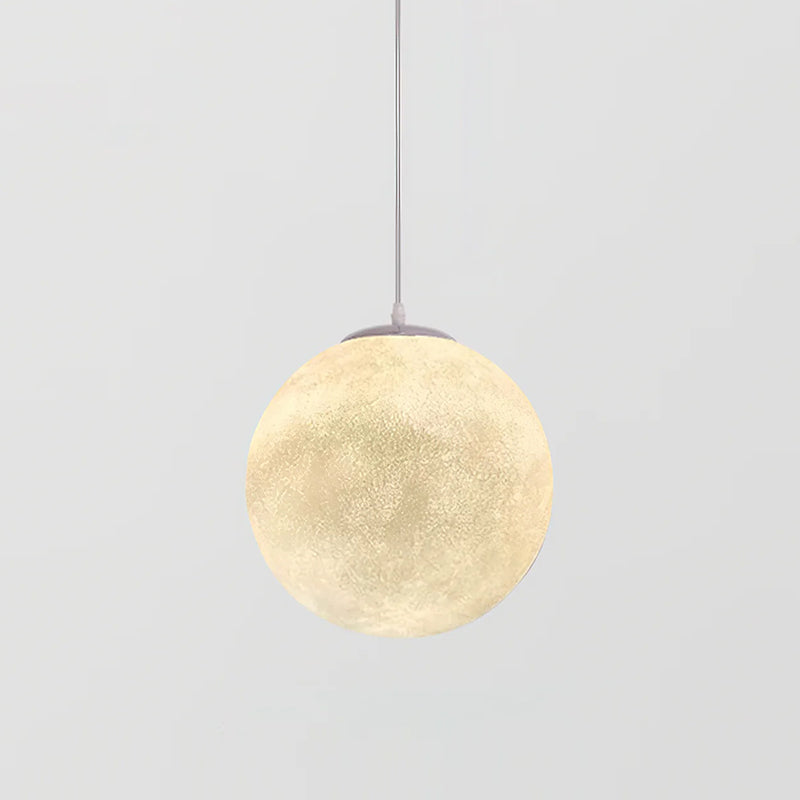 Maan Hanglamp – Realistische Textuur – 8 Maten Beschikbaar – Romantische Maanbol voor Slaapkamer Eetkamer Kinderkamer – Dimbaar Warm Licht – Schuine Plafondadapter Inbegrepen | Sansoti