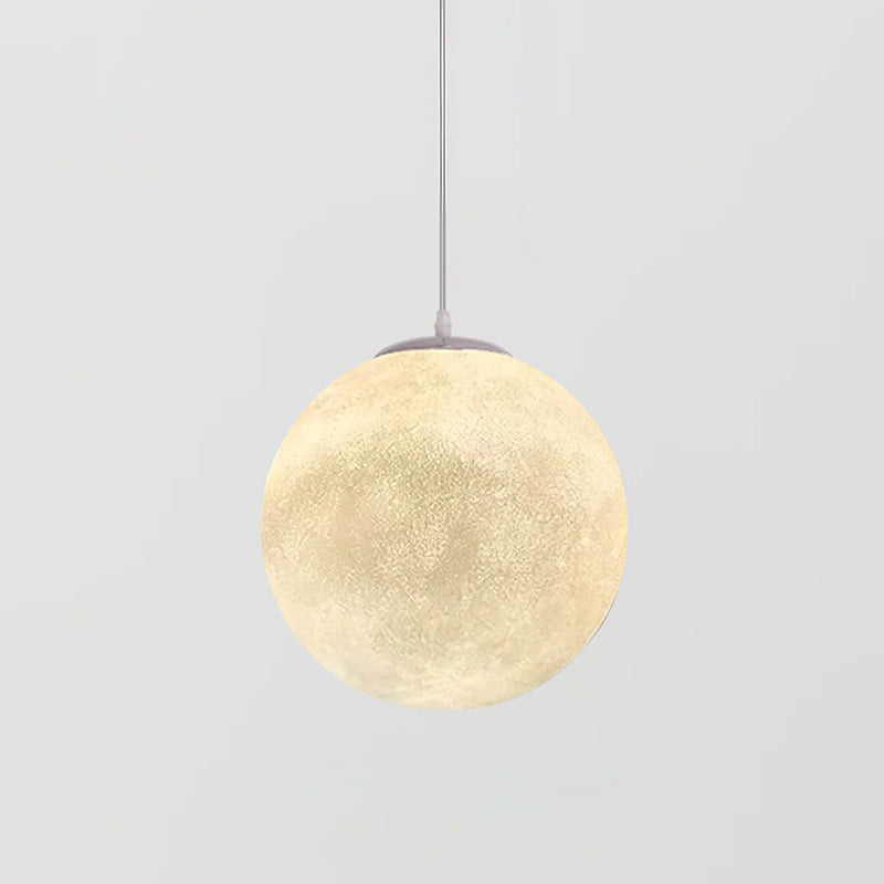 Maan Hanglamp – Realistische Textuur – 8 Maten Beschikbaar – Romantische Maanbol voor Slaapkamer Eetkamer Kinderkamer – Dimbaar Warm Licht – Schuine Plafondadapter Inbegrepen | Sansoti